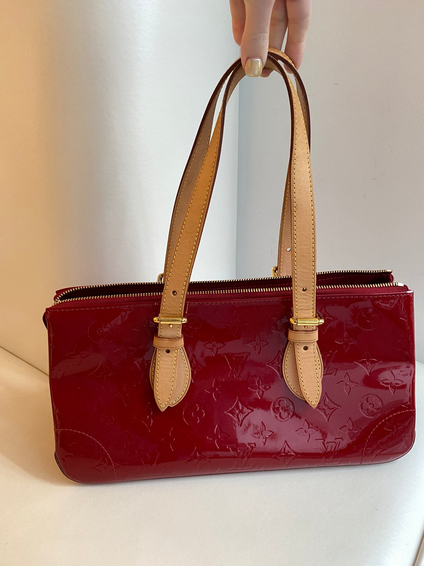 Louis Vuitton Red Vernis Rosewood Shoulder Bag