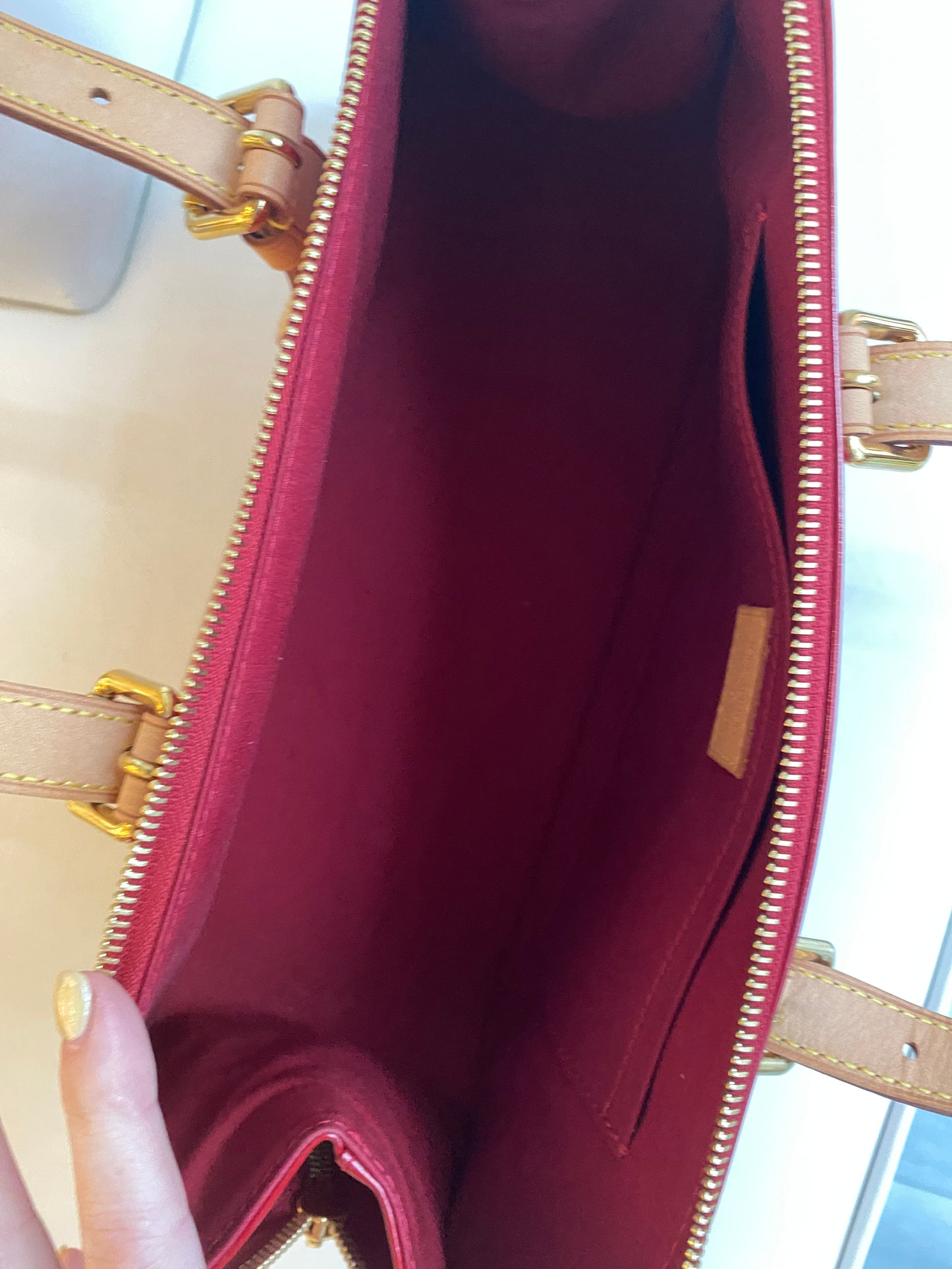 Louis Vuitton Red Vernis Rosewood Shoulder Bag