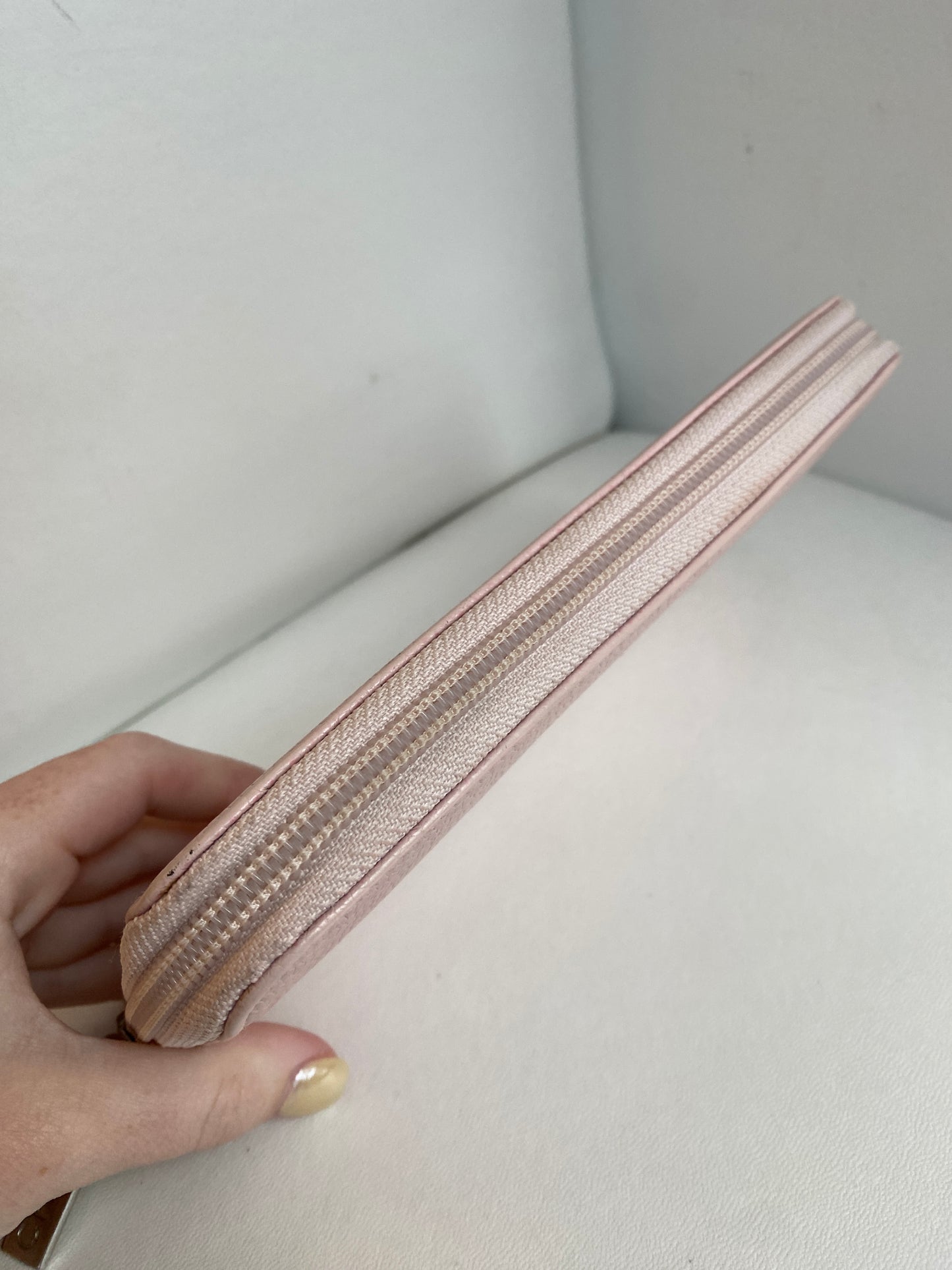 Chanel Pink Timeless Caviar Zippy Wallet