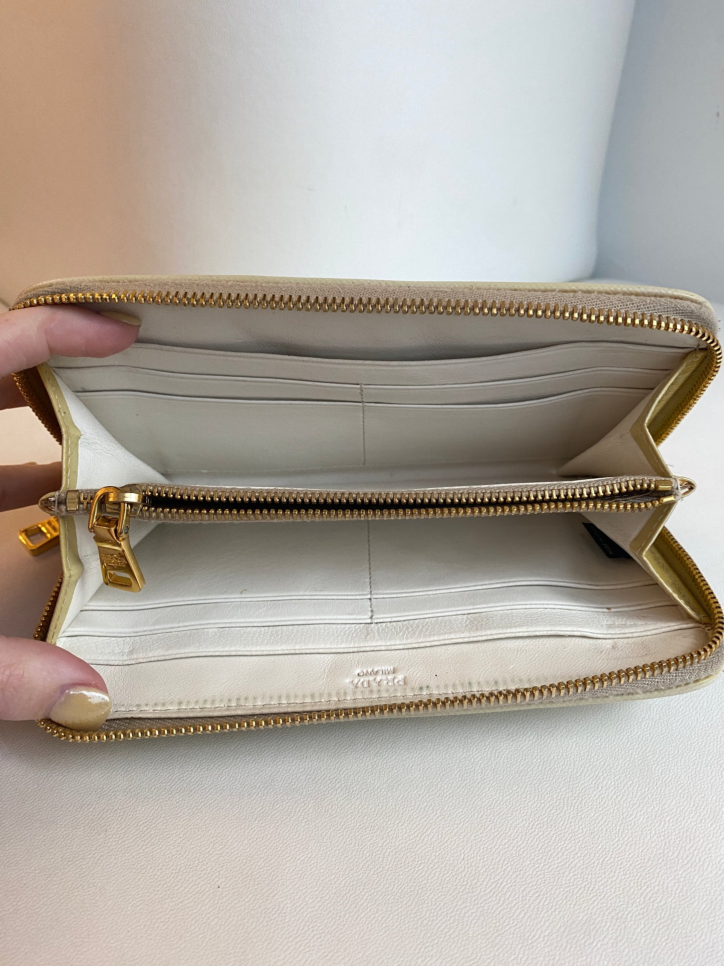 Prada Bejeweled Pale Green Wallet