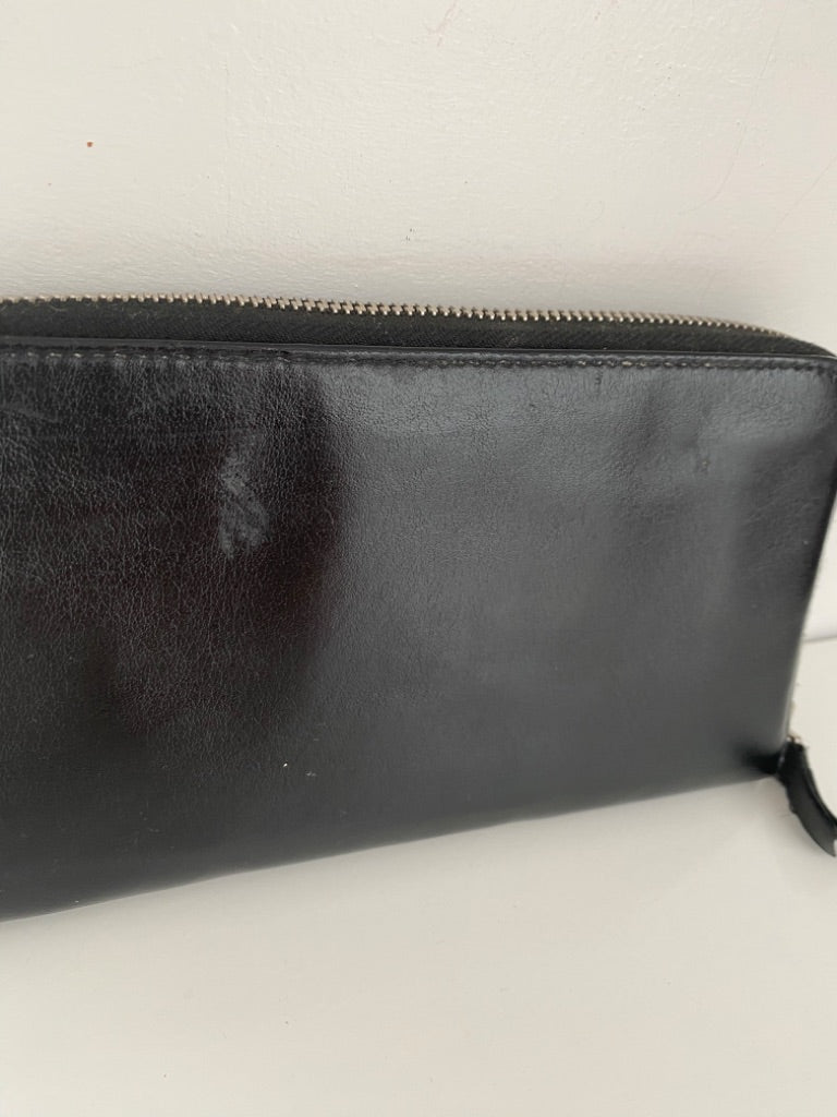 Black Balenciaga Logo Wallet