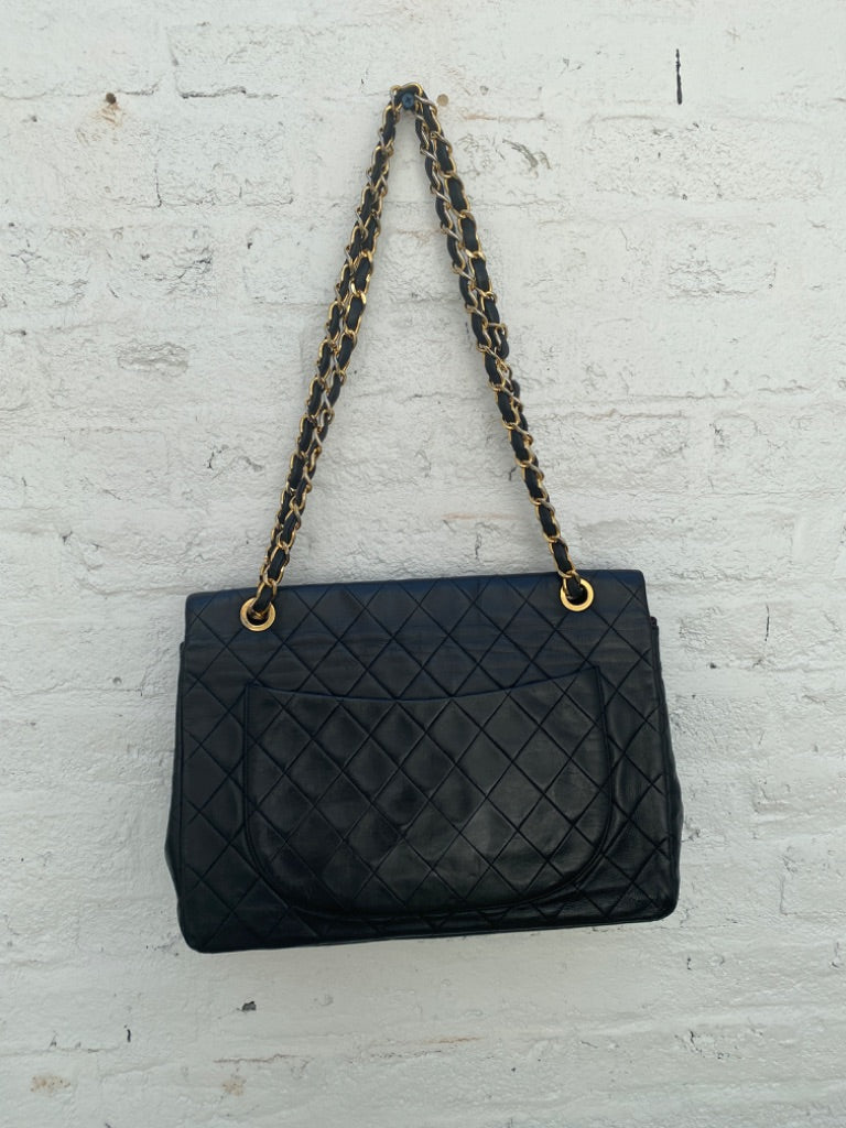 Chanel Vintage Black Lambskin Maxi