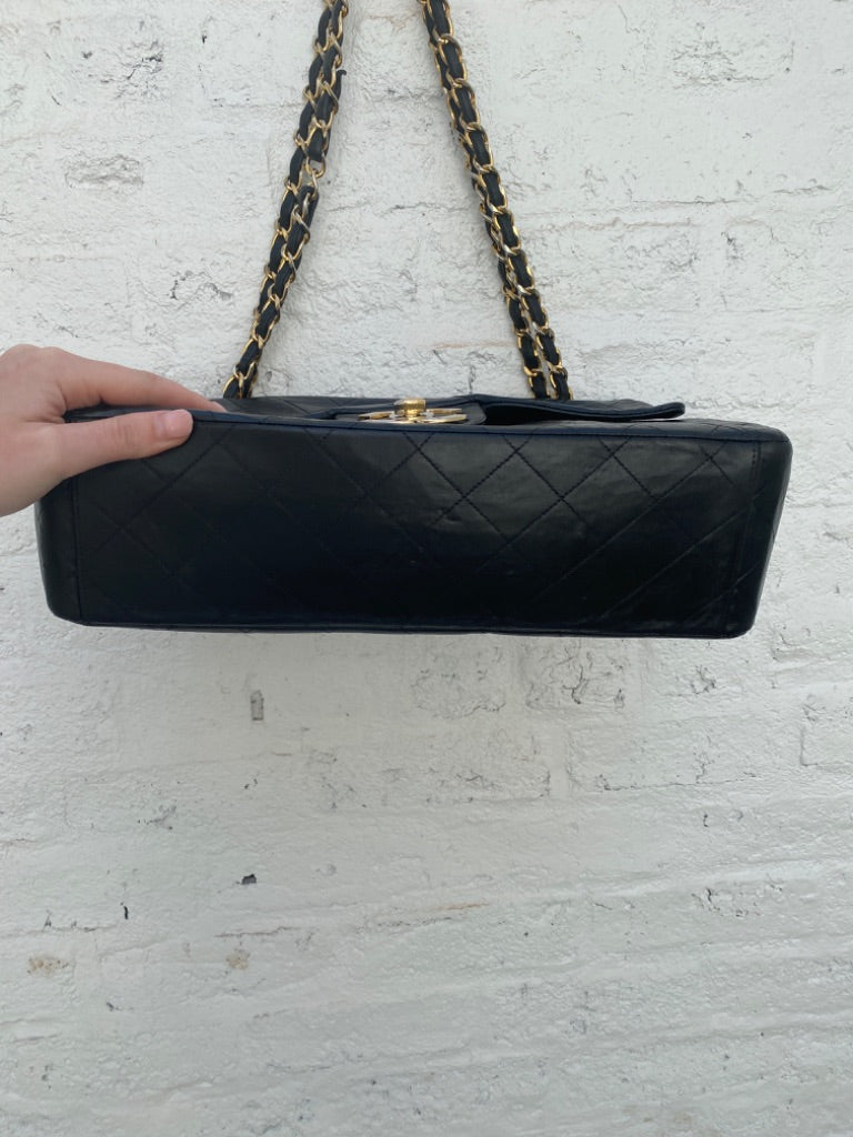 Chanel Vintage Black Lambskin Maxi