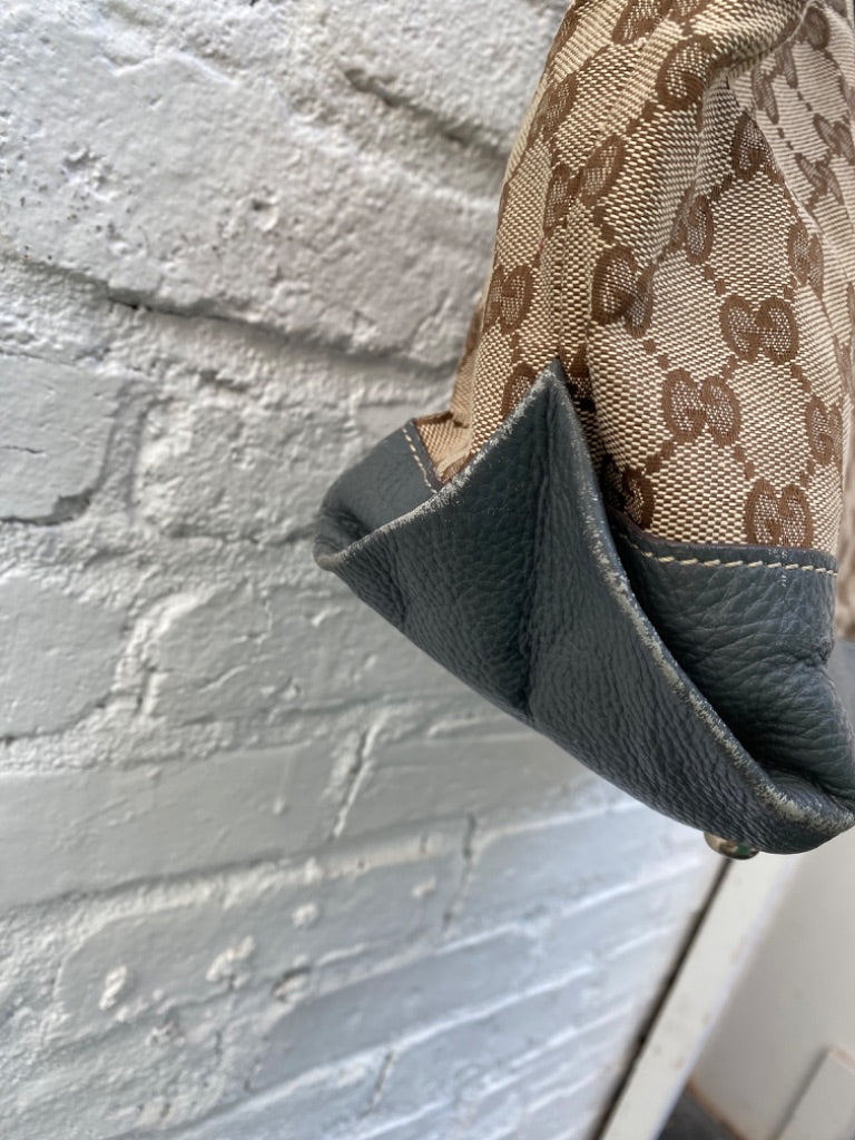 Gucci Webb Tote with Grey Leather Trim