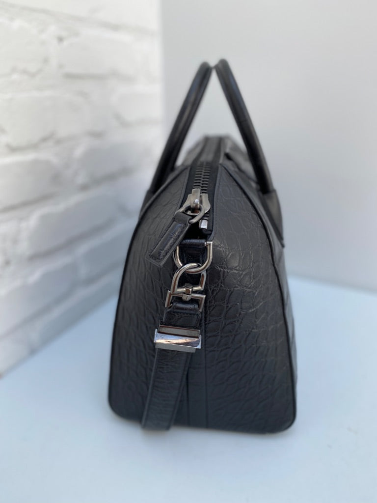 Givenchy Antigona Medium Black Crocodile