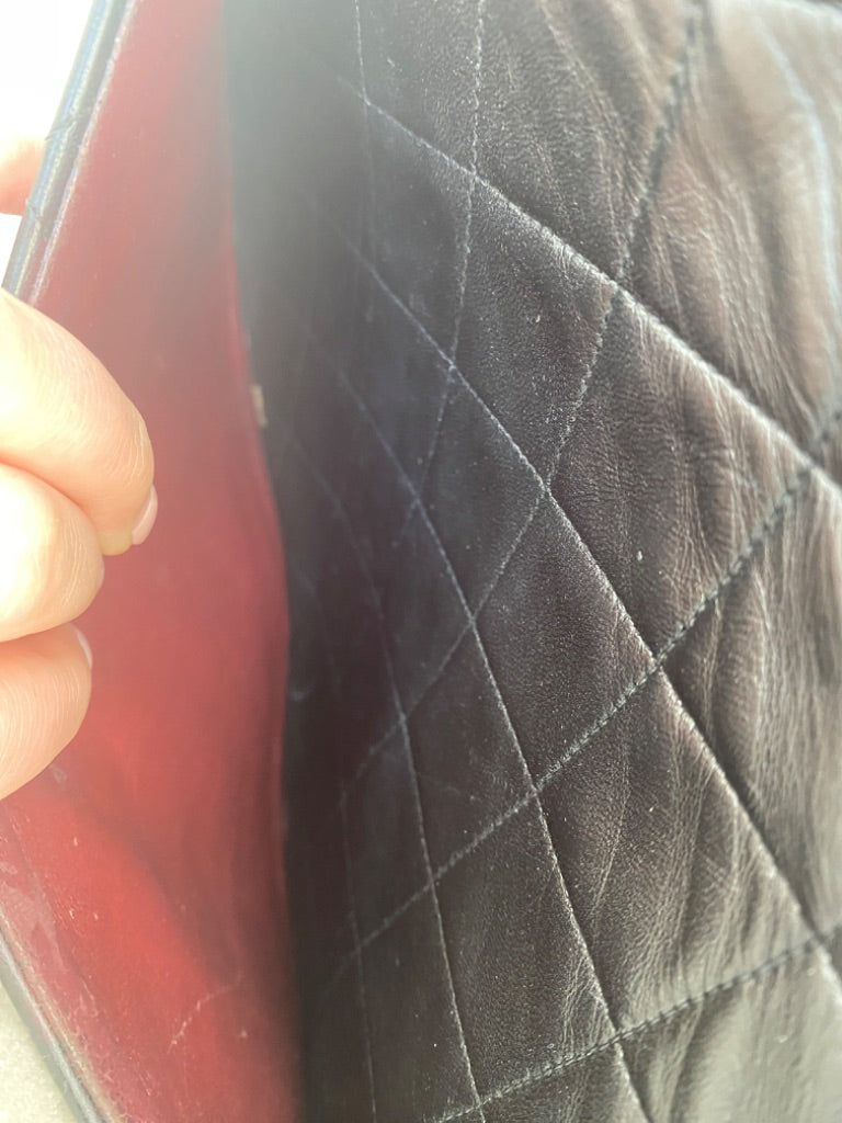 Chanel Vintage Black Lambskin Maxi