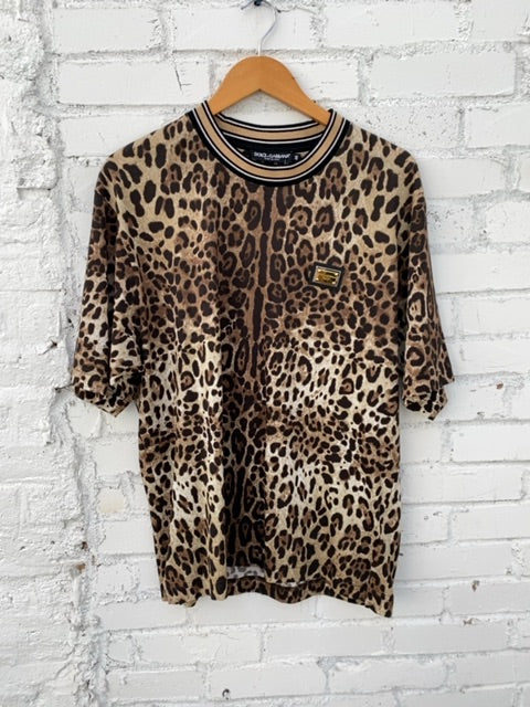 Dolce & Gabbana Leopard Tee sz 48