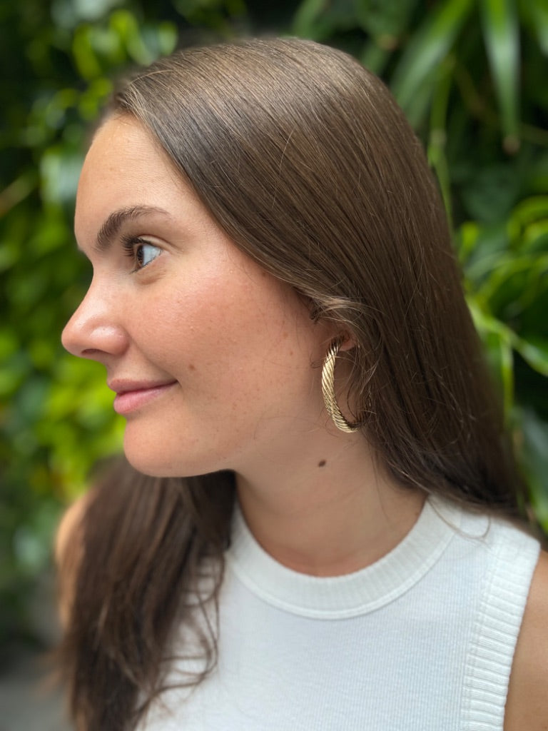 Dannijo Liko 10k Gold Plated Hoop Earrings