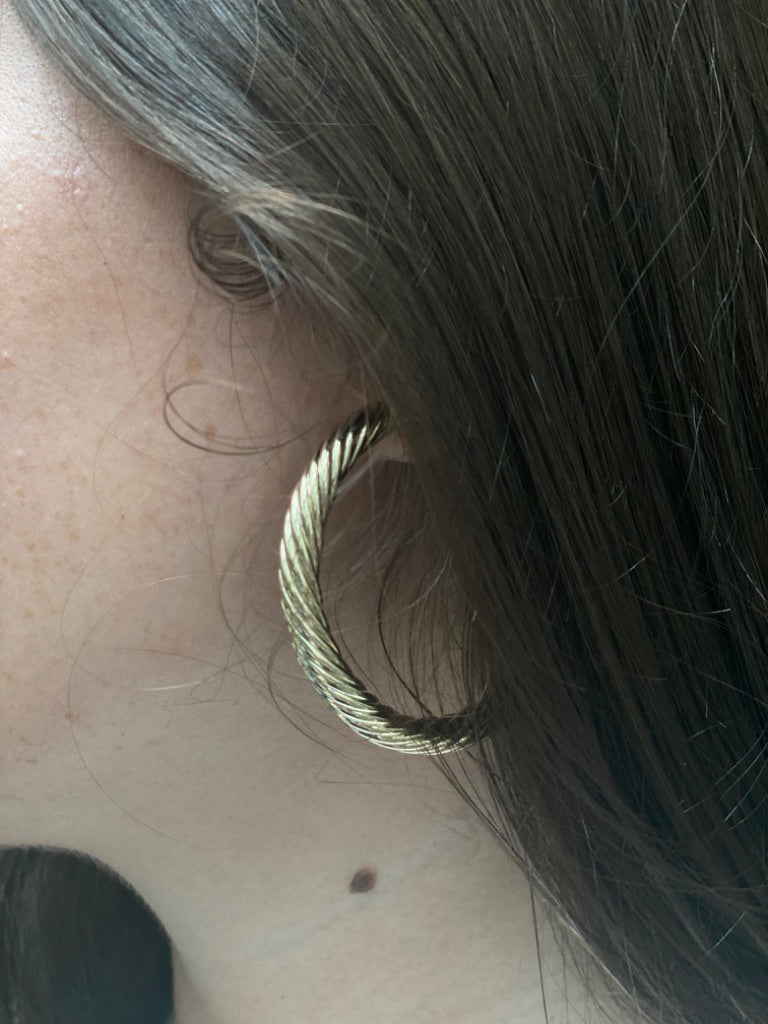 Dannijo Liko 10k Gold Plated Hoop Earrings