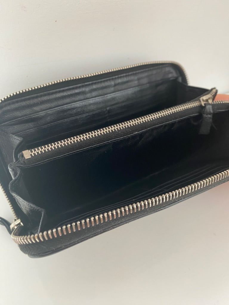 Black Balenciaga Logo Wallet