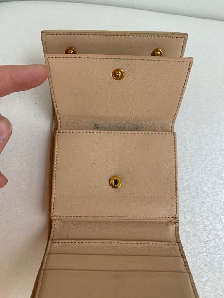 Celine Cream Trifold Wallet Two Toned Cream