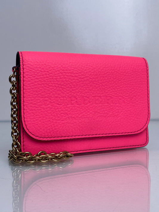 Burberry Neon Pink Logo Small Crossbody GHW