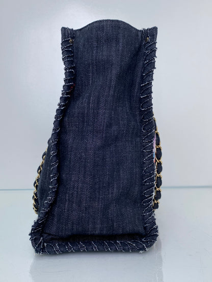 Chanel Denim & Multicolor CC Night Flight Tote Bag GHW