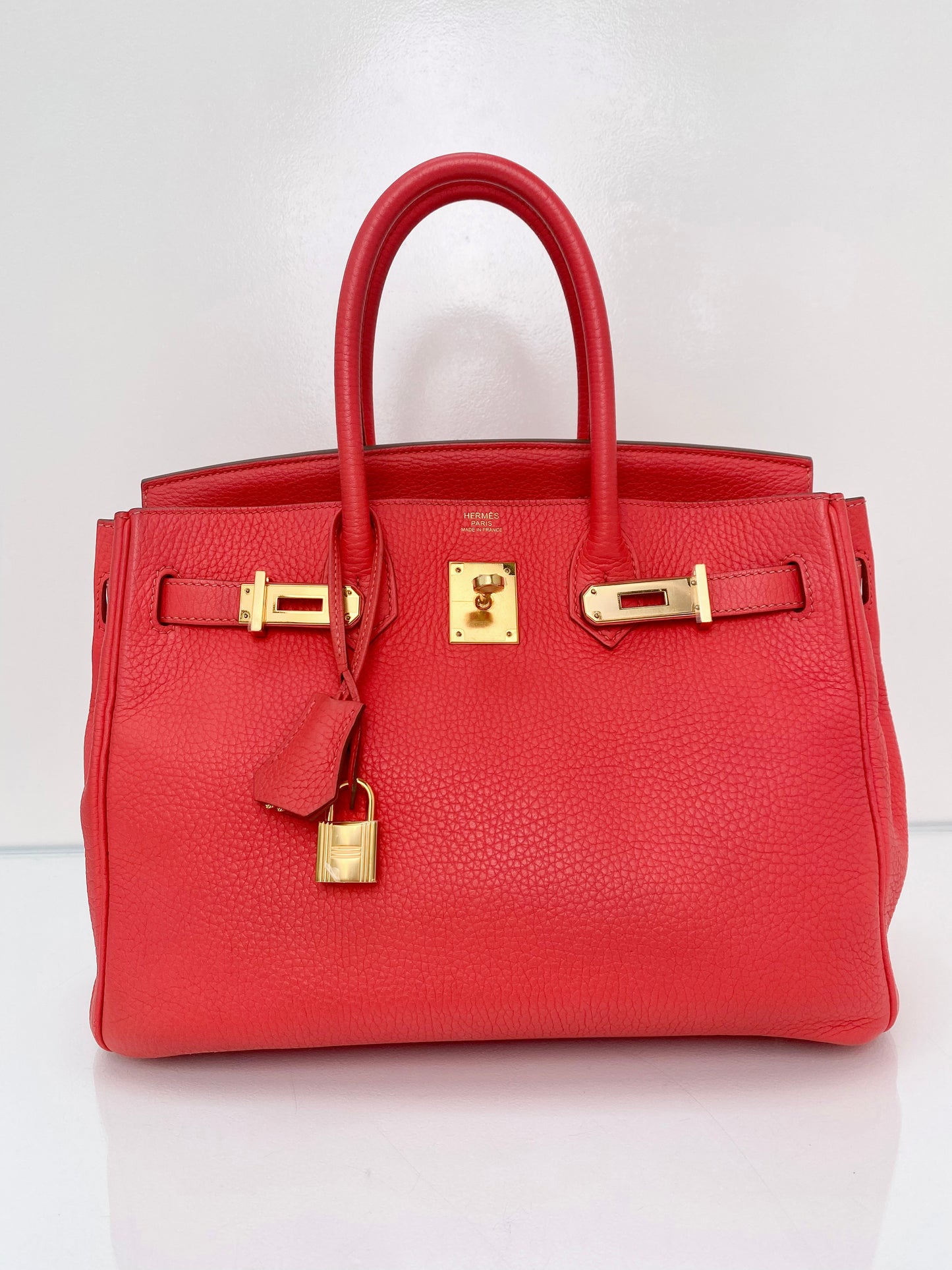 Hermes Birkin 30 Rose Jaipur Clemence GHW #R Box