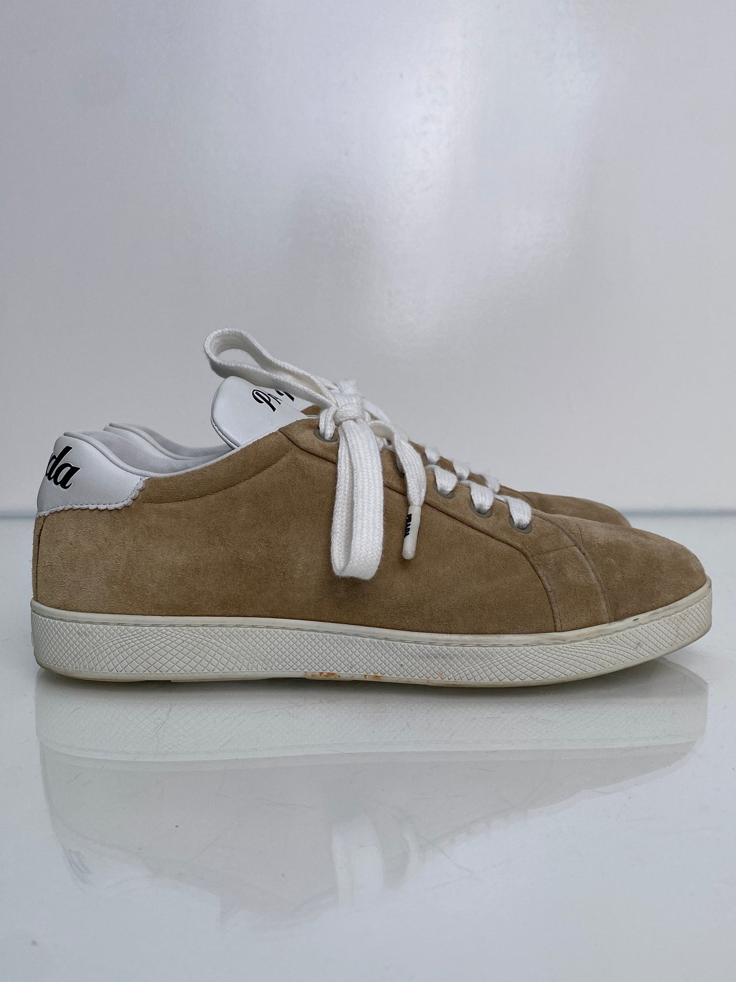 Prada Tan Suede Sneakers, 39.5