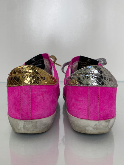Golden Goode Hot Pink Suede Super Star Sneakers, 37