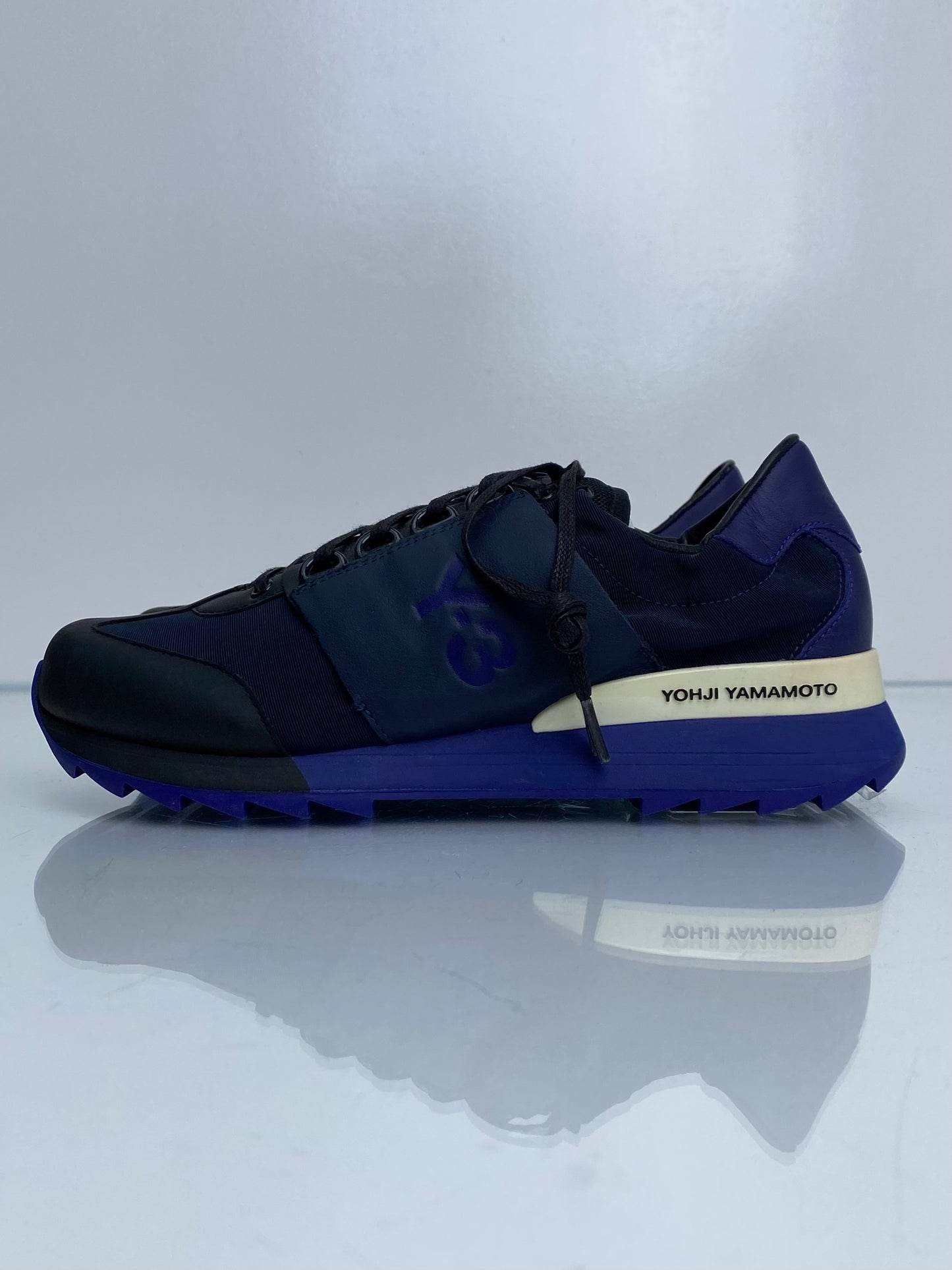 Yohji Yamamoto Black, Navy, & White Sneakers, 6.5