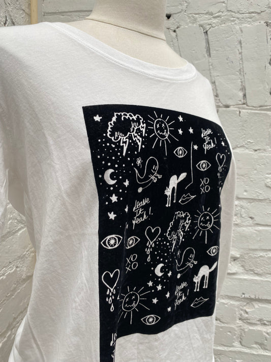 Sandro White Graphic Tee, 3