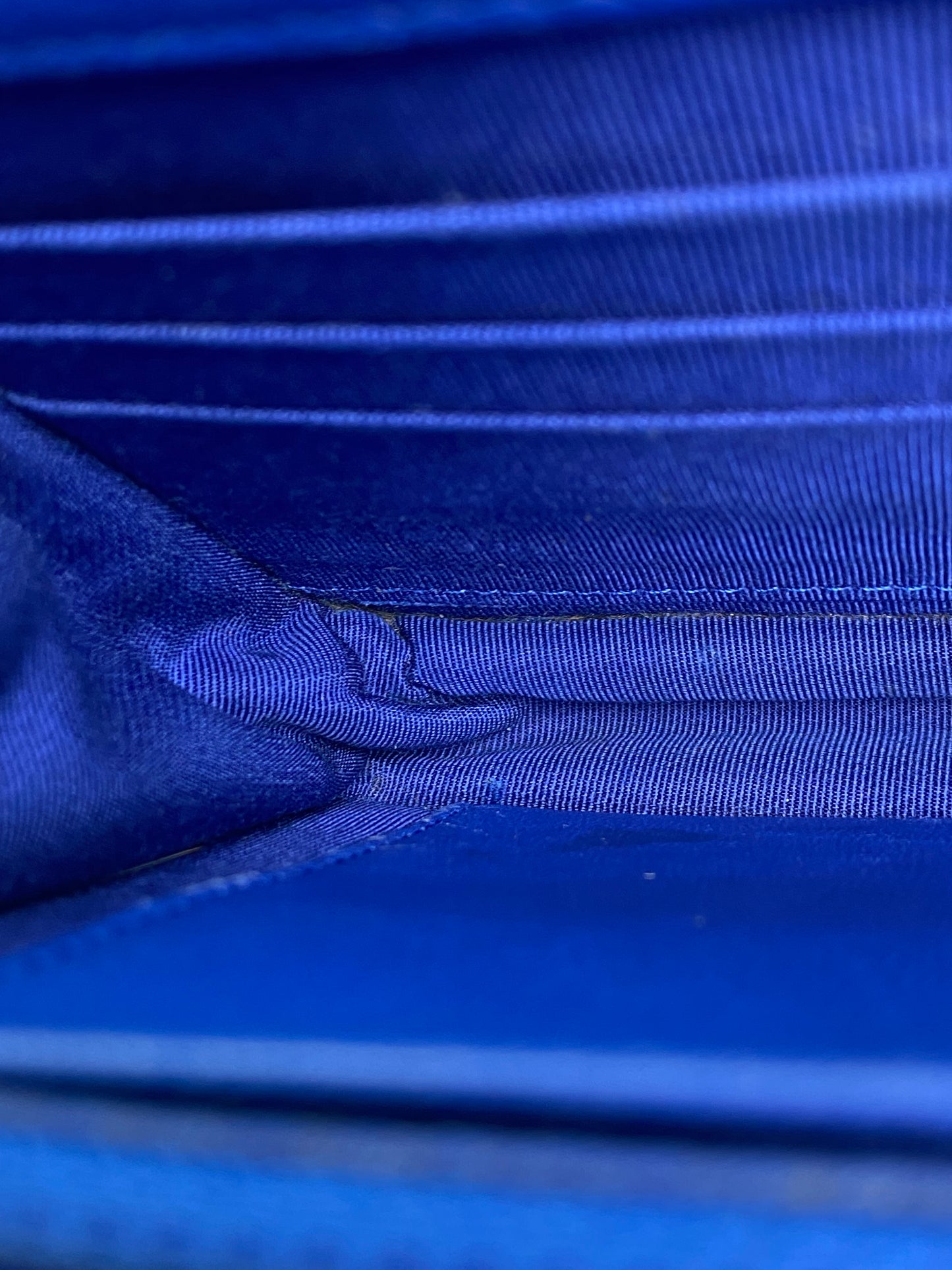 Chanel Blue Tweed Charms Wallet On Chain SHW