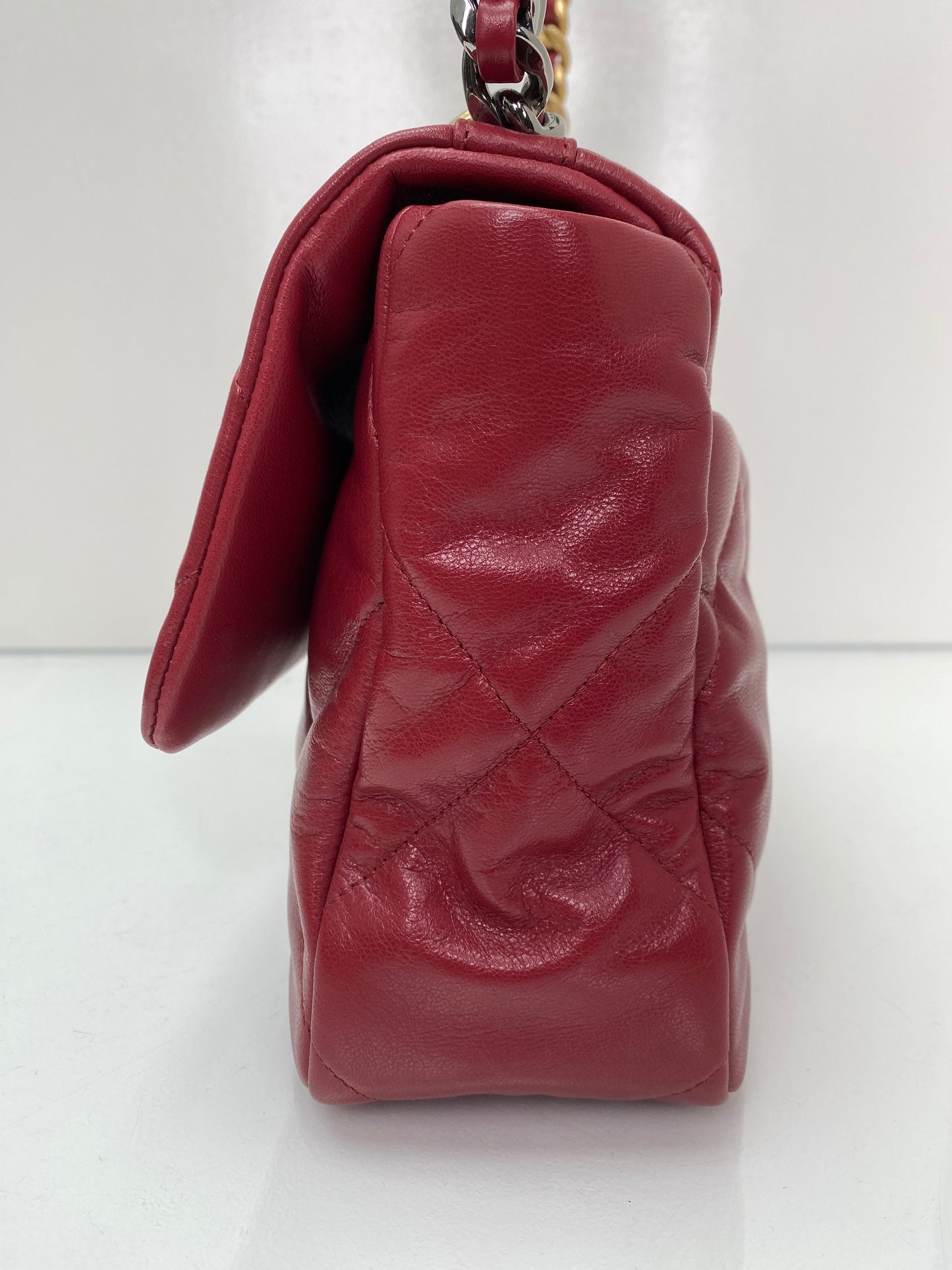 Chanel Red Quilted Medium Flap 19 Bag TTHW