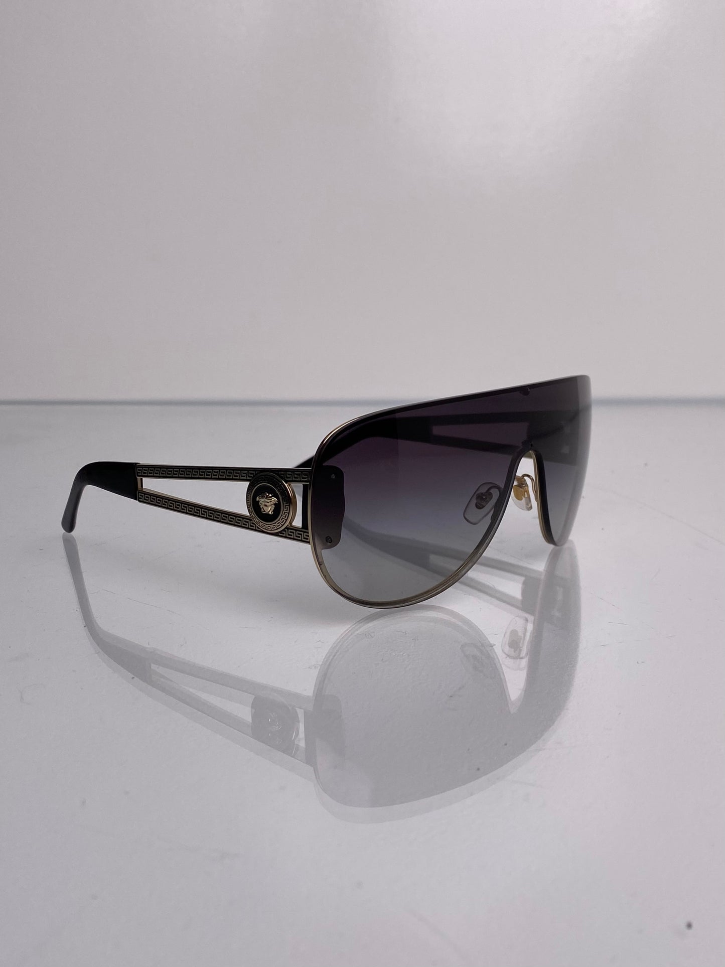 Versace Black Aviator Sunglasses