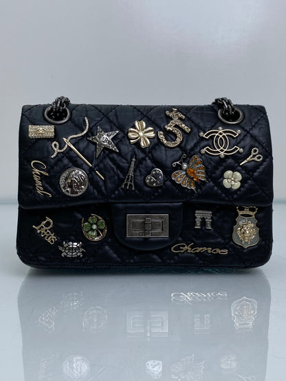 Chanel Black Small 2.55 Reissue Lucky Charms Calfskin Bag RHW