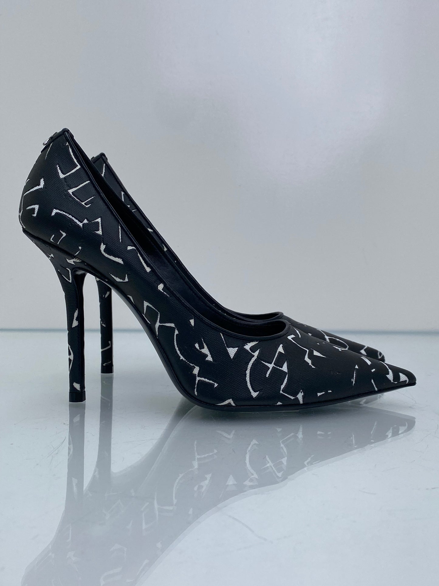 Jimmy Choo X Eric Hayes Black & White Heels, 39
