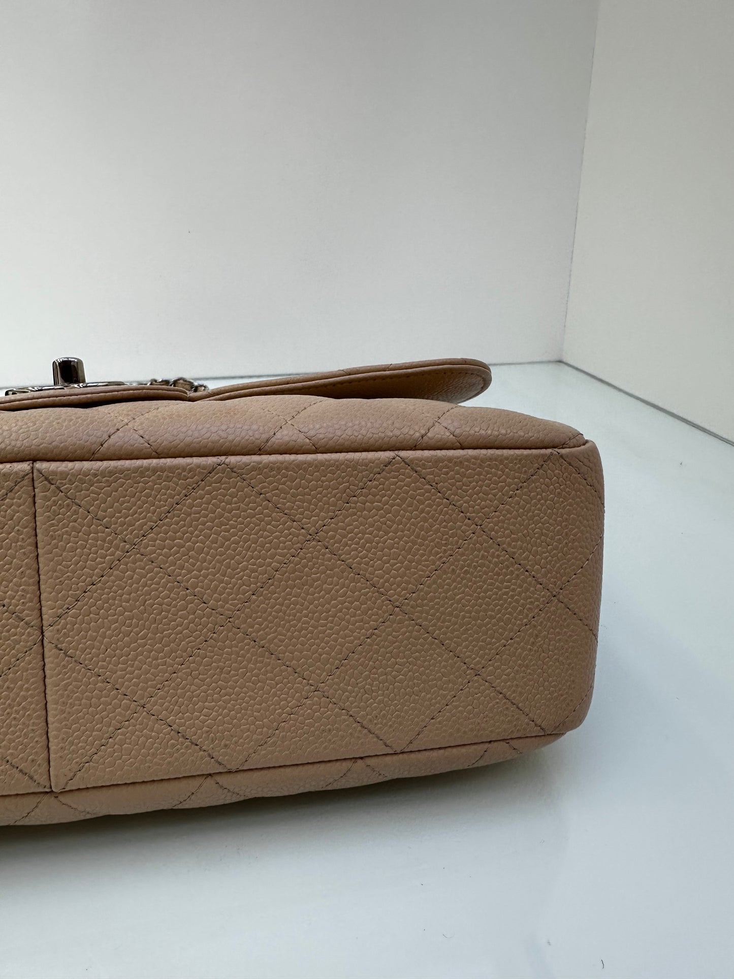 Chanel Jumbo Single Flap Beige Caviar SHW