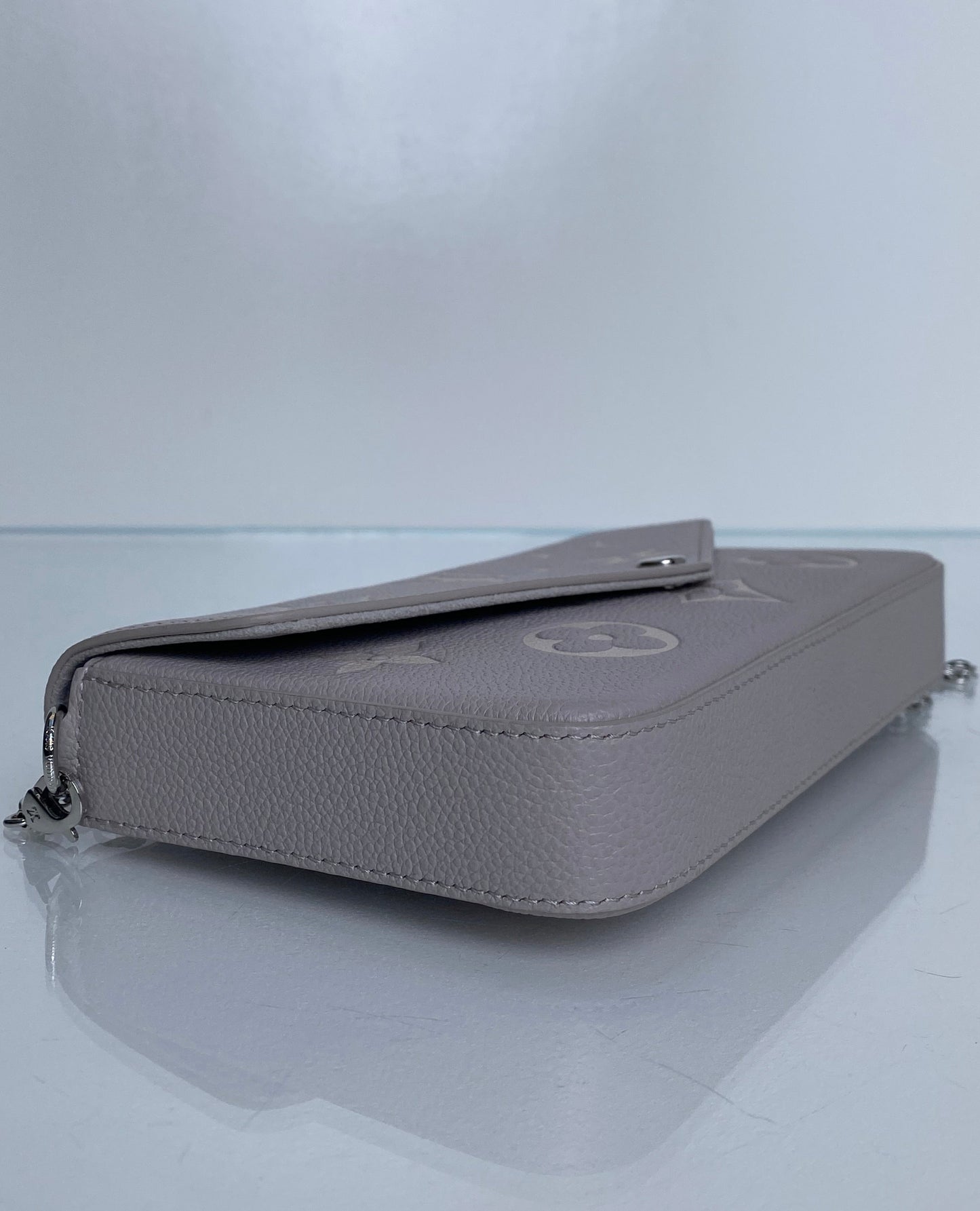 Louis Vuitton Grey Empreinte Pochette Félicie Bag SHW