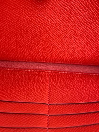 Hermes Constance Long Wallet Epsom Rose Texas GHW