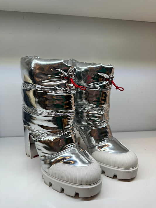 Christian louboutin 2025 silver boots
