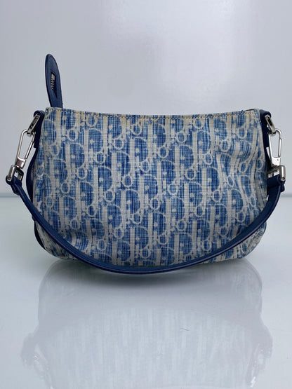 Dior Blue Oblique Kasuri Saddle Bag SHW