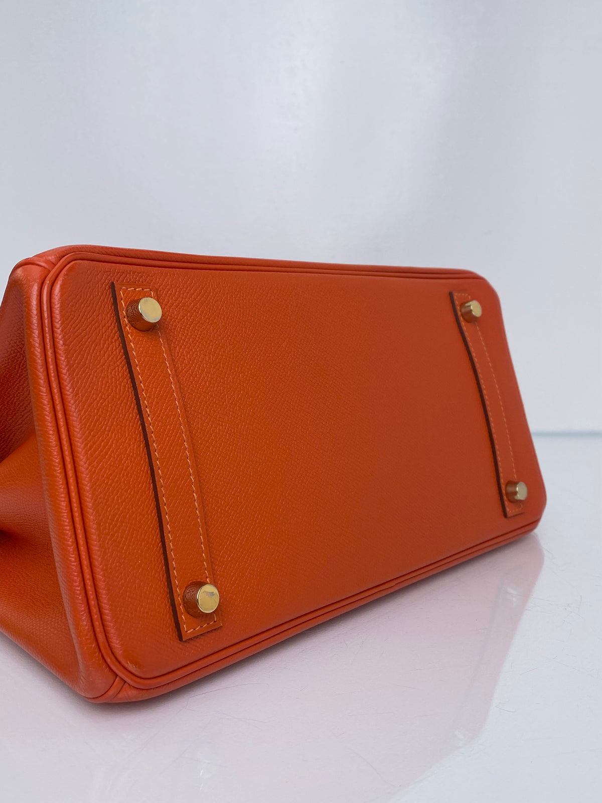 Hermes Birkin 30 Orange Poppy Epsom GHW #R