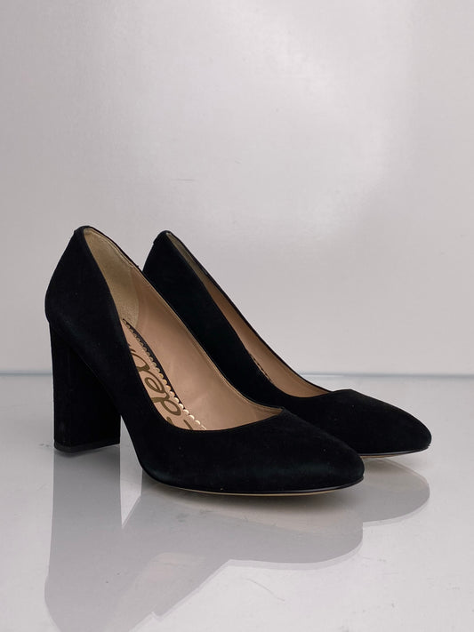 Sam Edelman Black Suede Heels, 7.5