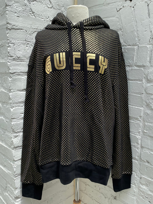 Gucci Black & Gold “Guccy” Sweatshirt, XL