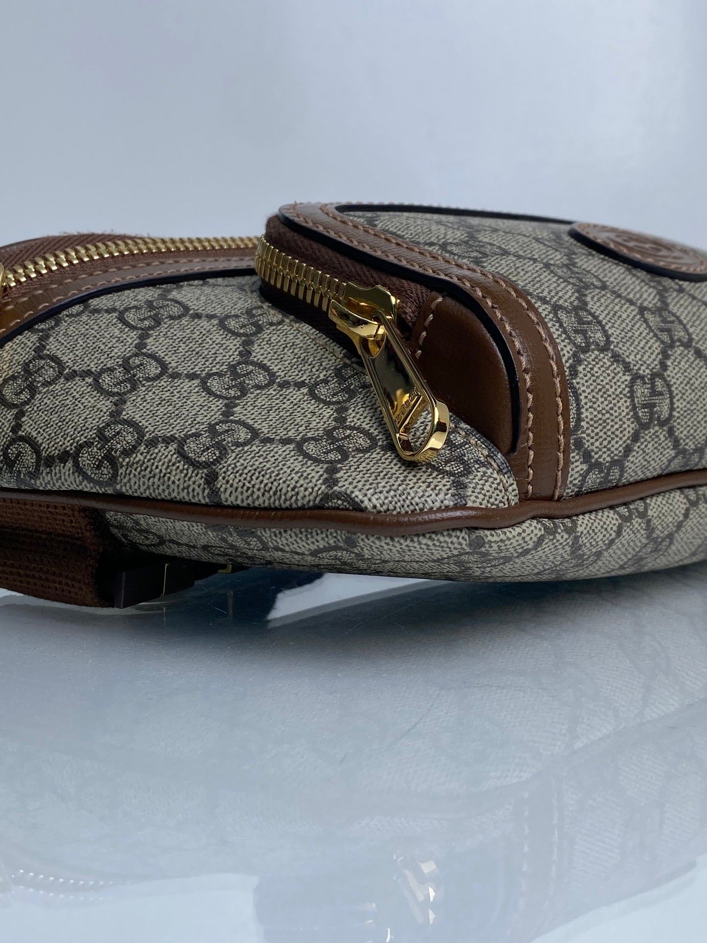 Gucci Monogram & Brown Bum Bag GHW