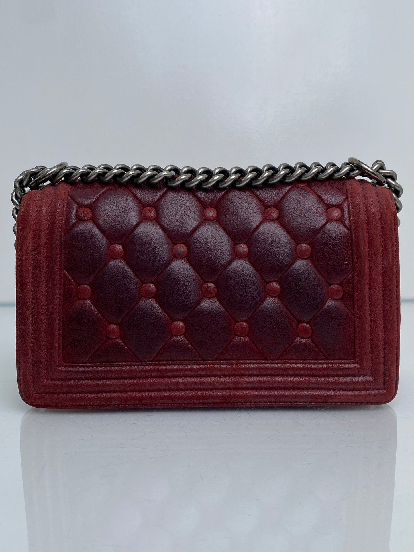 Chanel Burgundy Boy Bag RHW