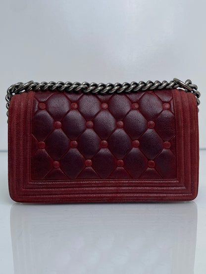 Chanel Burgundy Boy Bag RHW