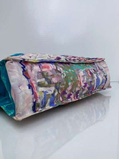 Chanel Blue & Multicolor Watercolors Large Tote Bag SHW