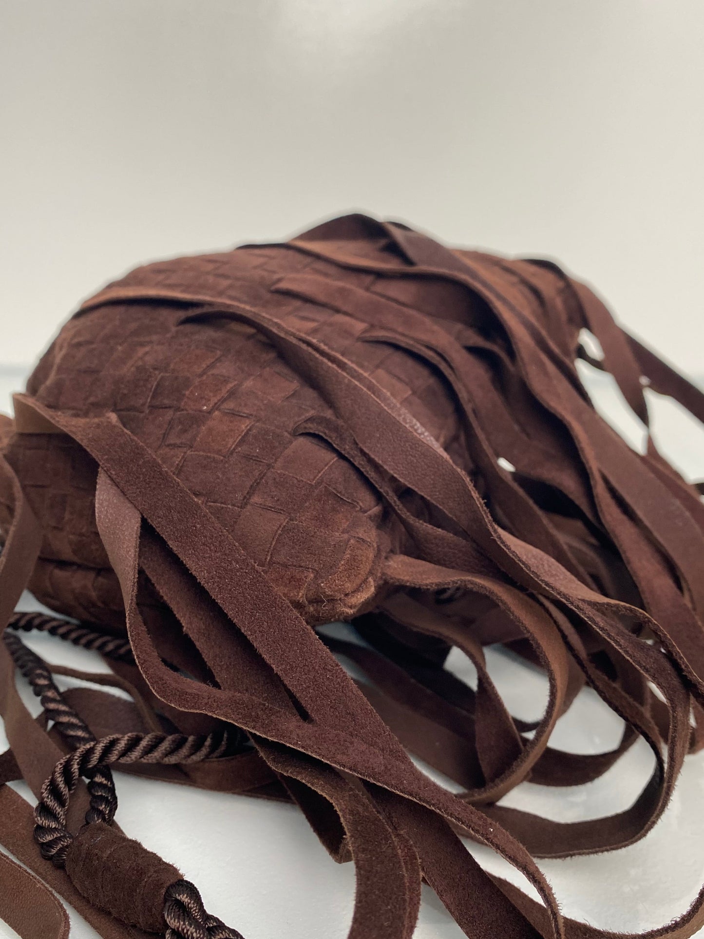 Bottega Veneta Brown Suede Fringe Bag