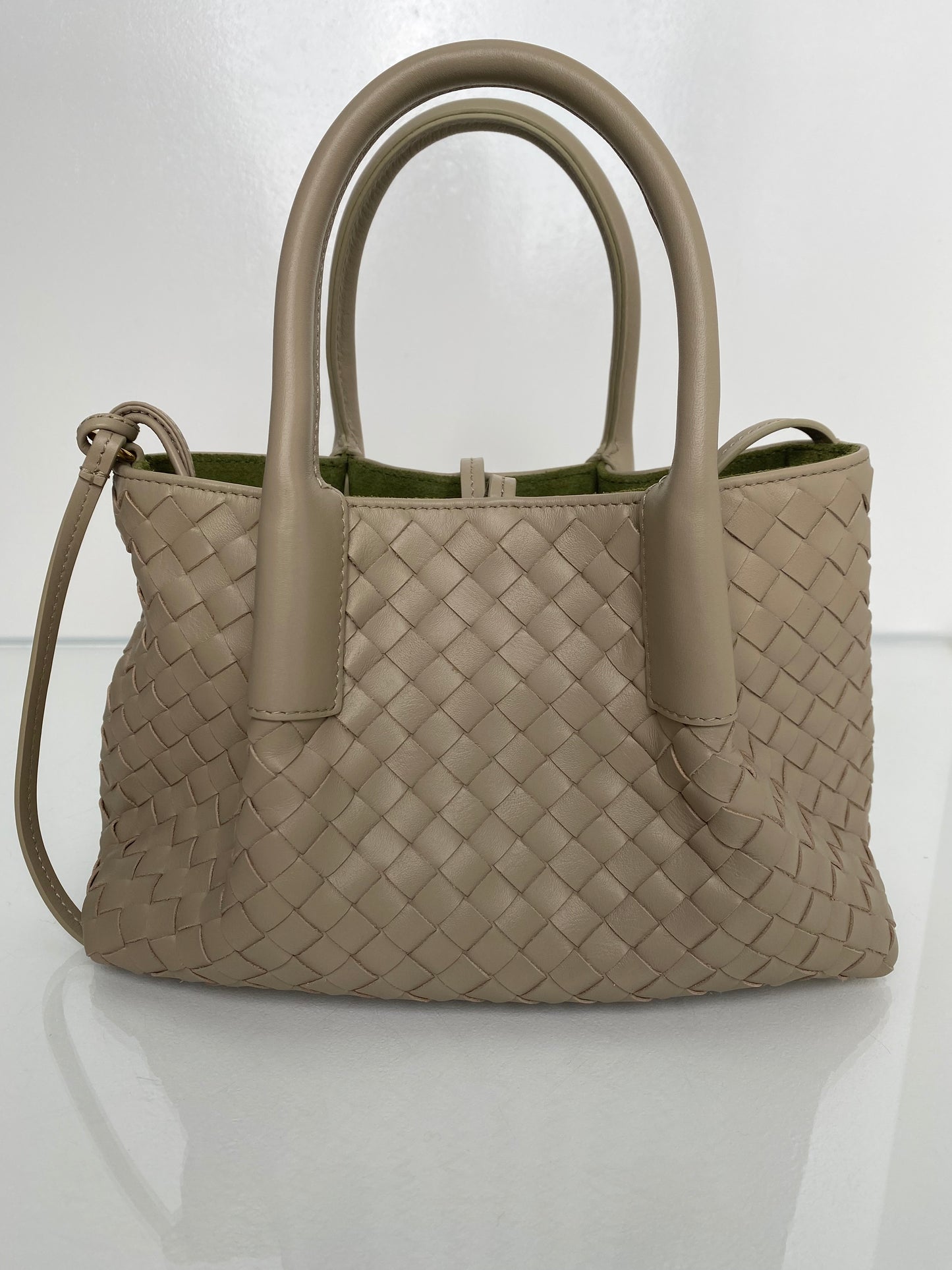 Bottega Veneta Taupe Small Pinacoteca Bag GHW