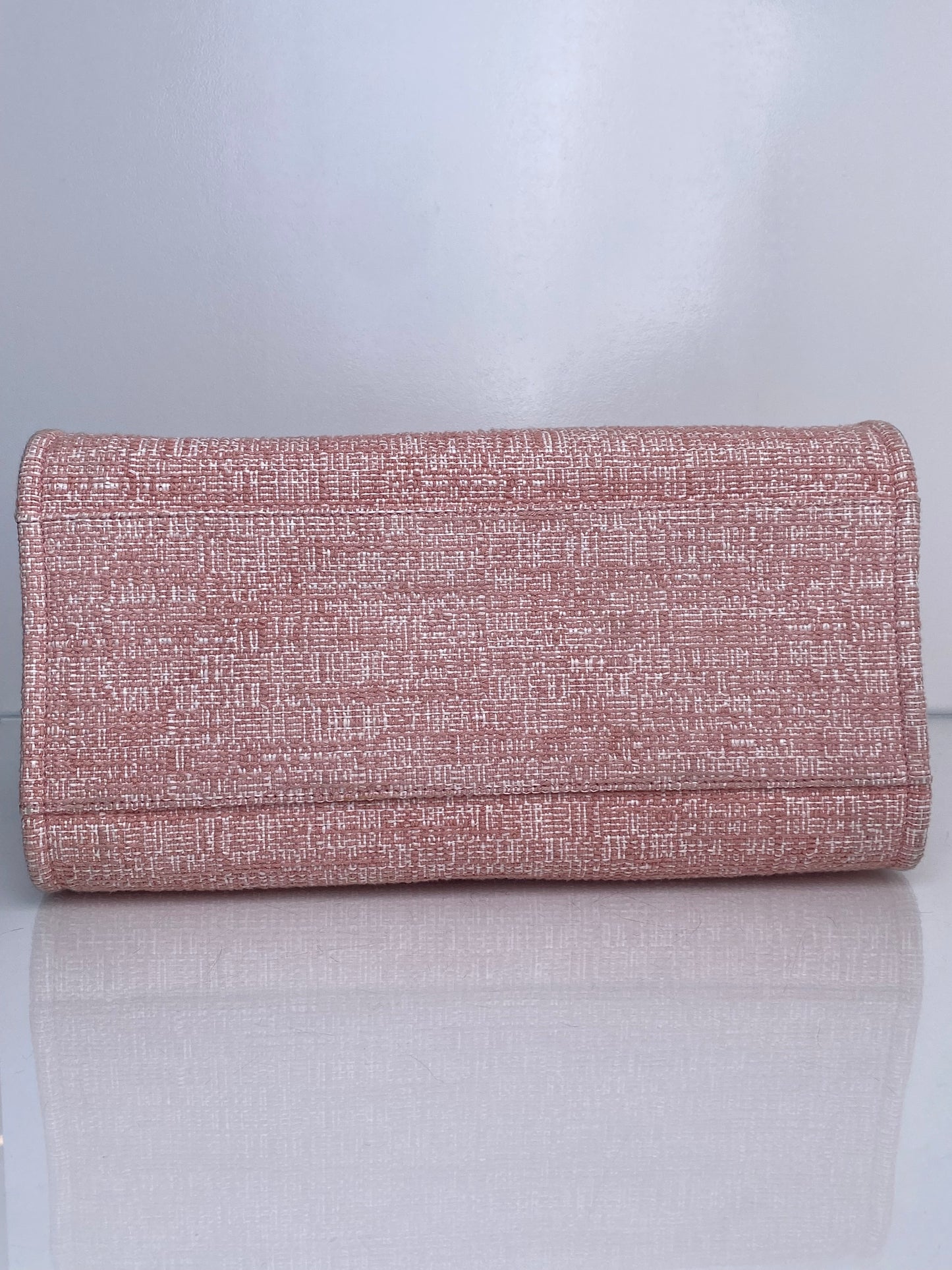 Chanel Pink Glitter Deauville Tweed Medium Tote Bag SHW