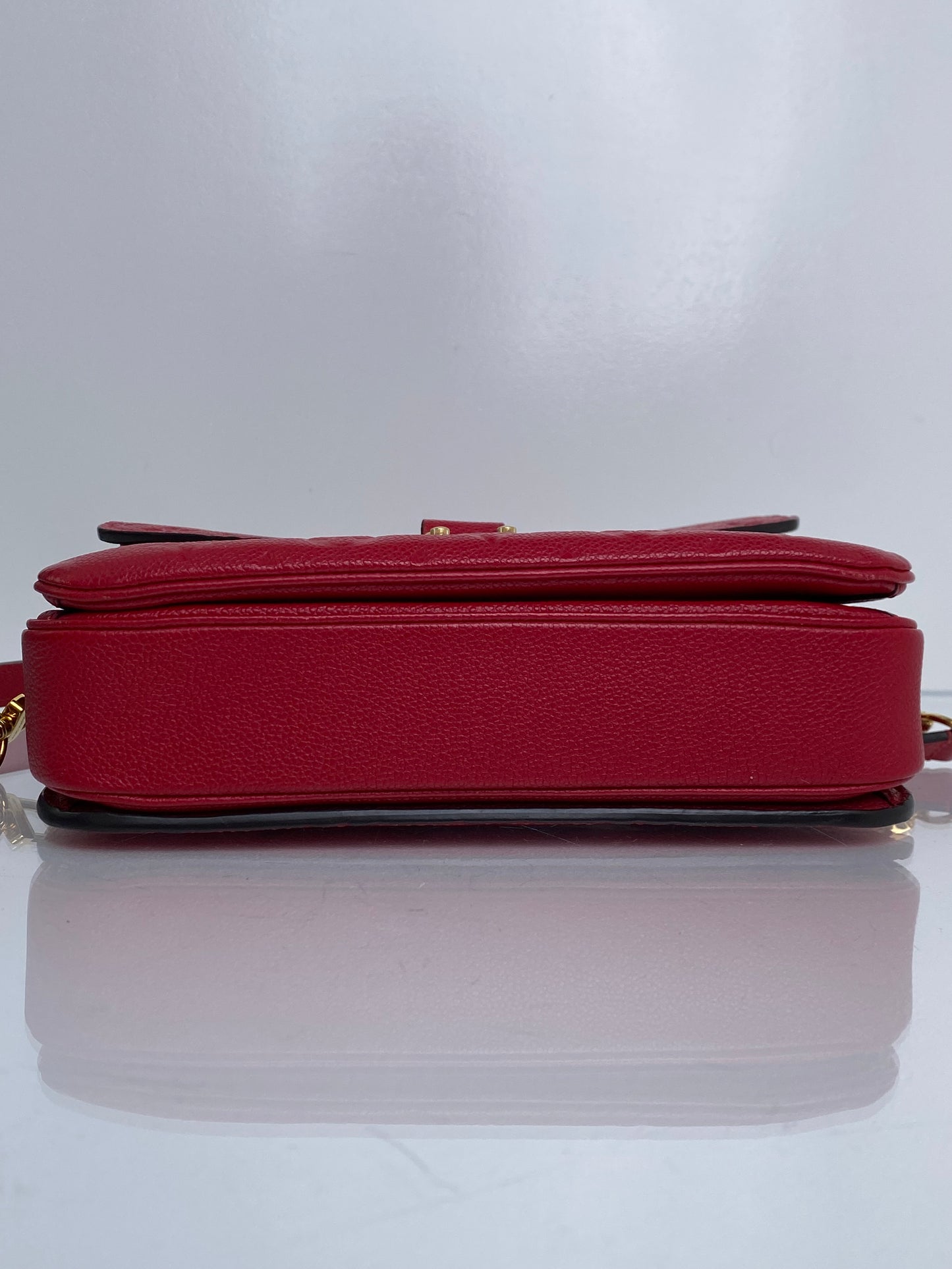 Louis Vuitton Pochette Metis Red Monogram Empreinte MM Crossbody Bag