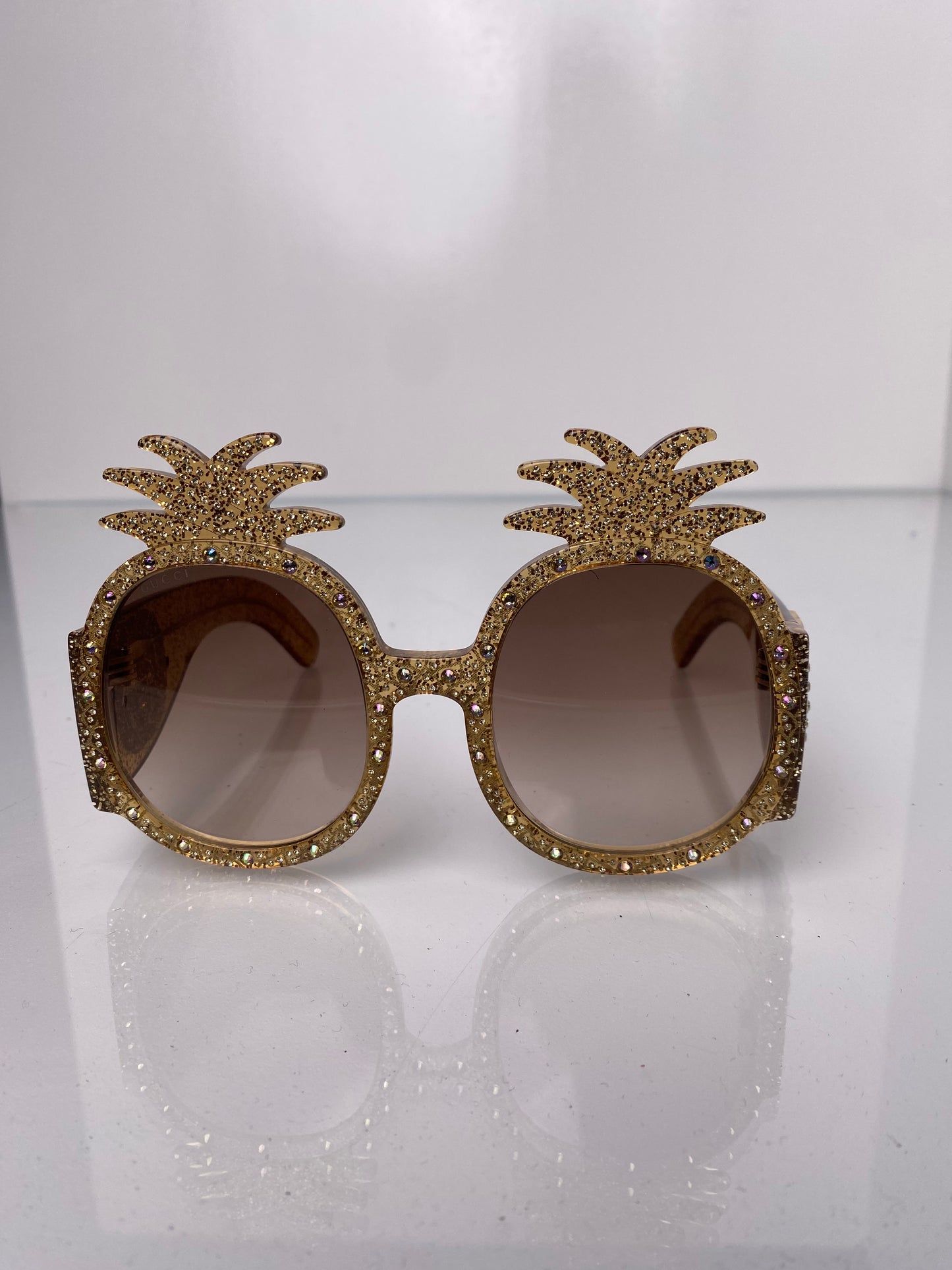 Gucci Hollywood Forever Pineapple Gold Sunglasses