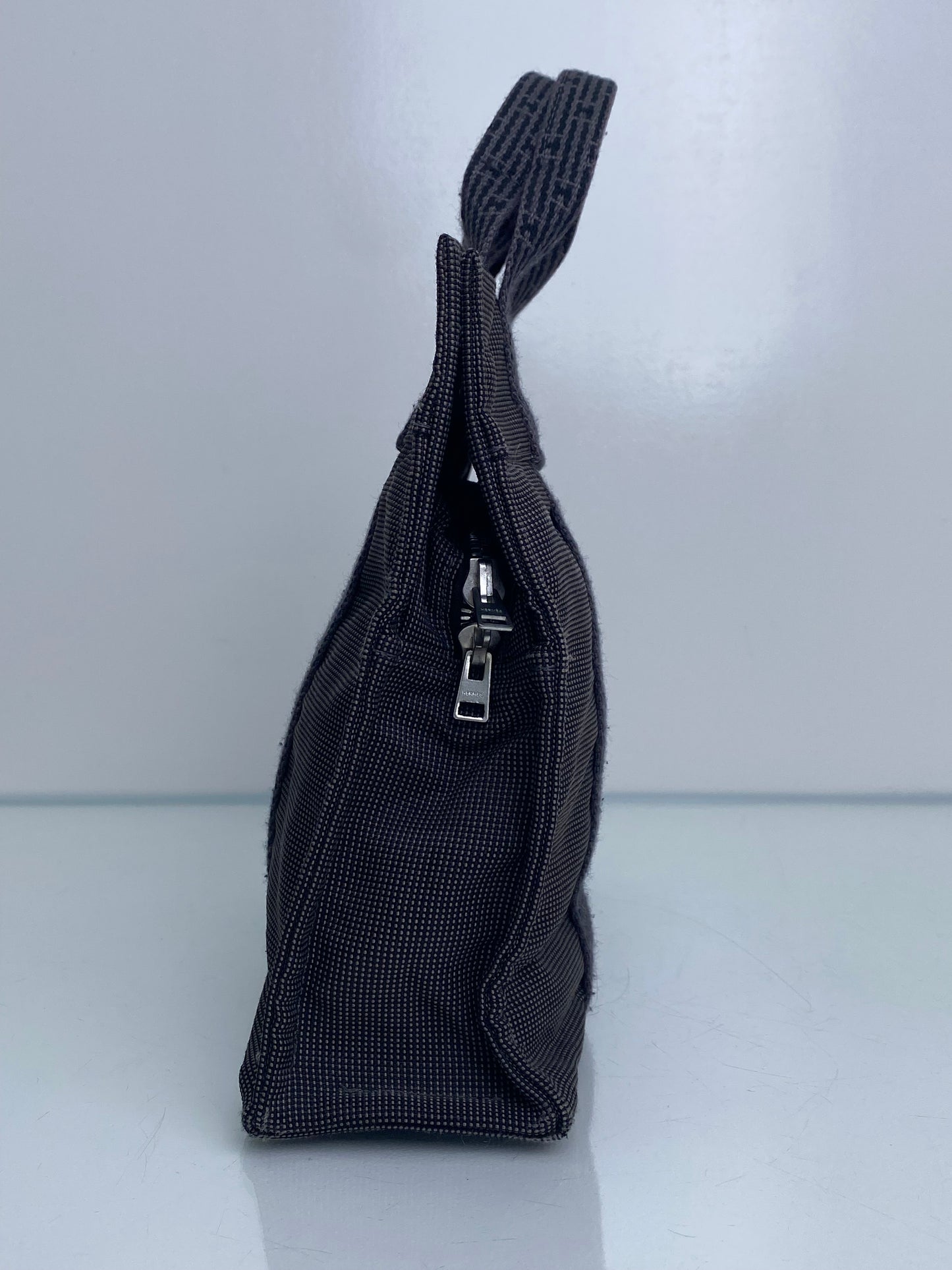 Hermes Grey Herline Toile H Logo Tote Bag PM SHW