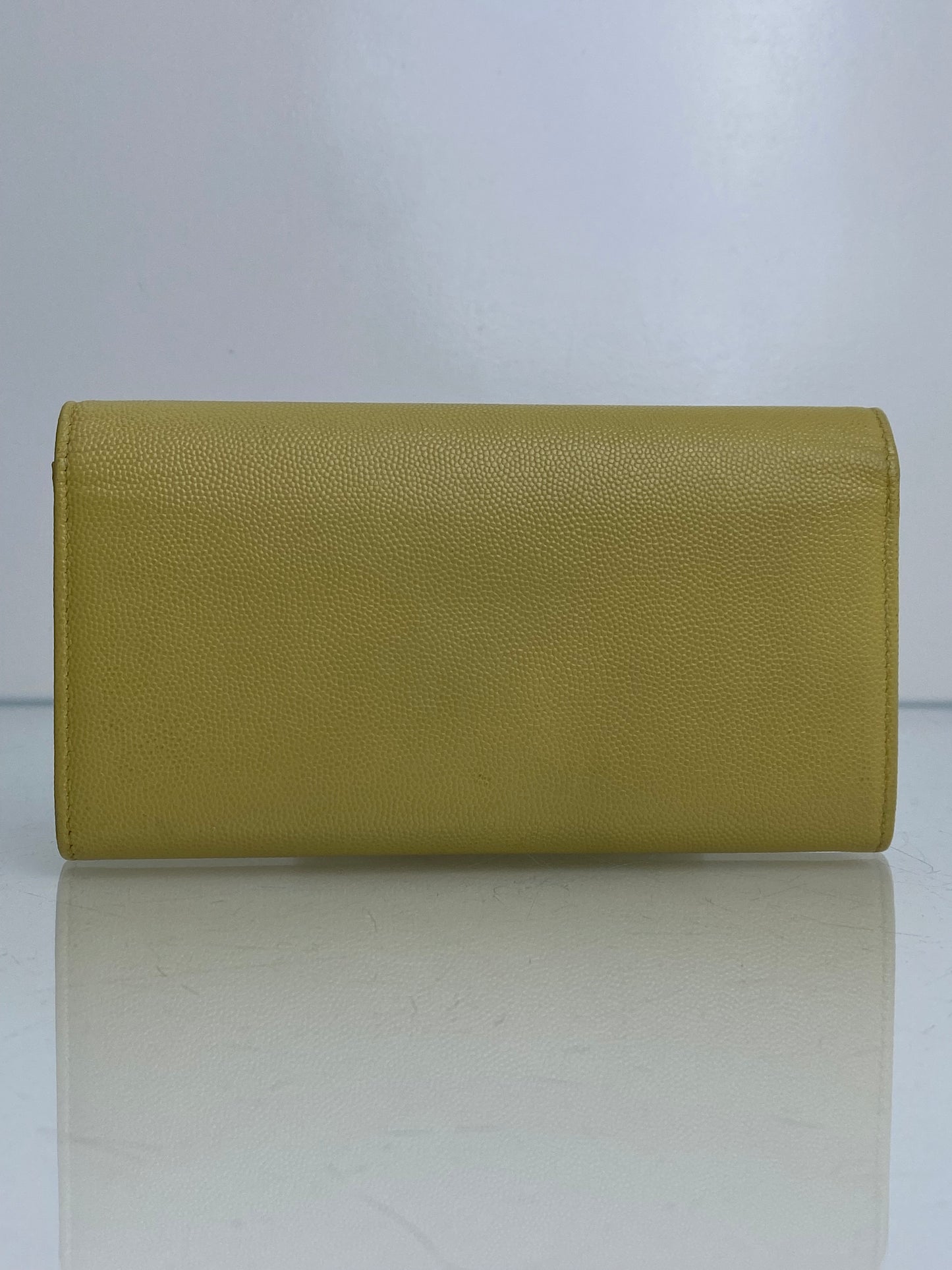 Chanel Vintage Timeless CC Yellow Cavair Wallet GHW #02