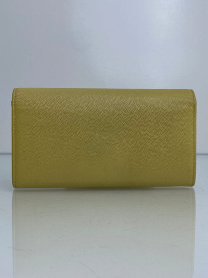 Chanel Vintage Timeless CC Yellow Cavair Wallet GHW #02