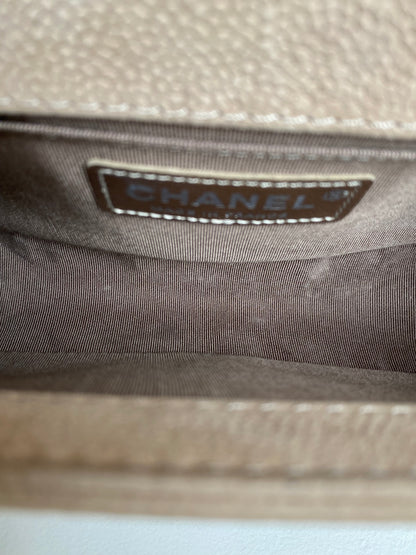 Chanel Taupe Boy Bag SHW