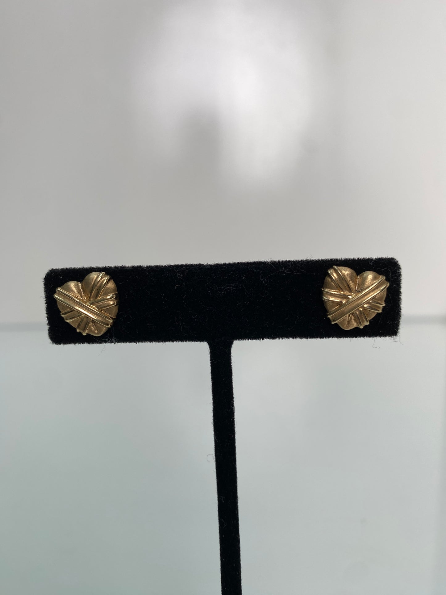 Chopard 18KY Heart Stud Earrings