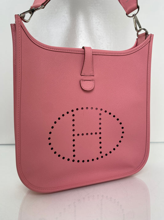 Hermes Evelyne III 29 GM Rose Confetti Epsom PHW #R